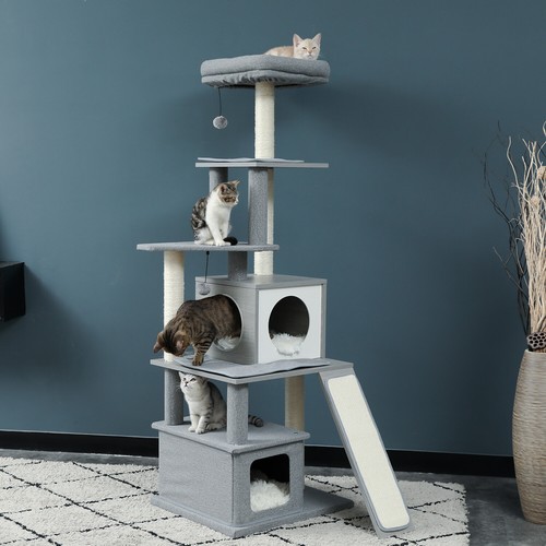 PAWZ Road Cat Tree Scratching Post Cats Play Condo Tower House Wooden Furniture - Picture 52 of 114