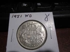 1951 WD - Canada 50 cent - Canadian half dollar -