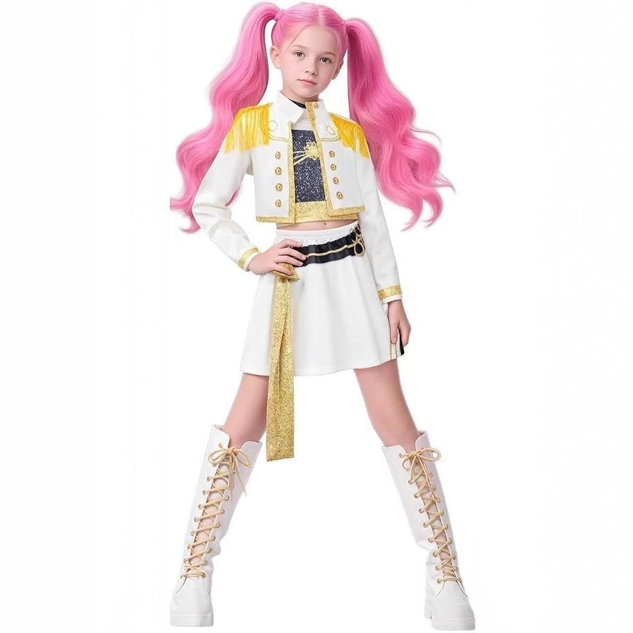 Girls Rumi Mira Zoey Kpop Demon Hunters Dress Cosplay Costume Party Fancy Dress