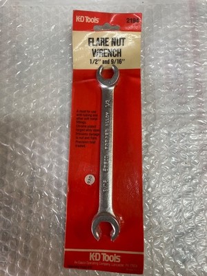 Vintage K-D Tools 2194 Offset Flare Nut Wrench 1/2'' & 9/16'' Made in USA