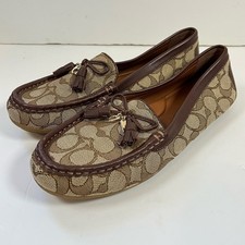 Coach Moira Signature driver loafers shoes FG4295 size 9B