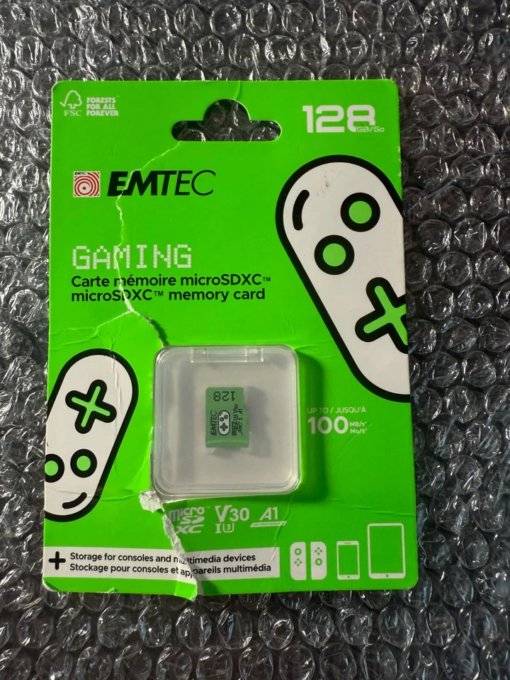 EMTEC Gaming Micro SD Card, MicroSDXC Memory Card for 128GB, Green - Image 2 of 3