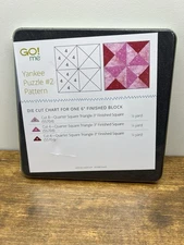 AccuQuilt GO! Die Quarter Square Triangle 3" Finished Square 55704 NEW Yankee #2