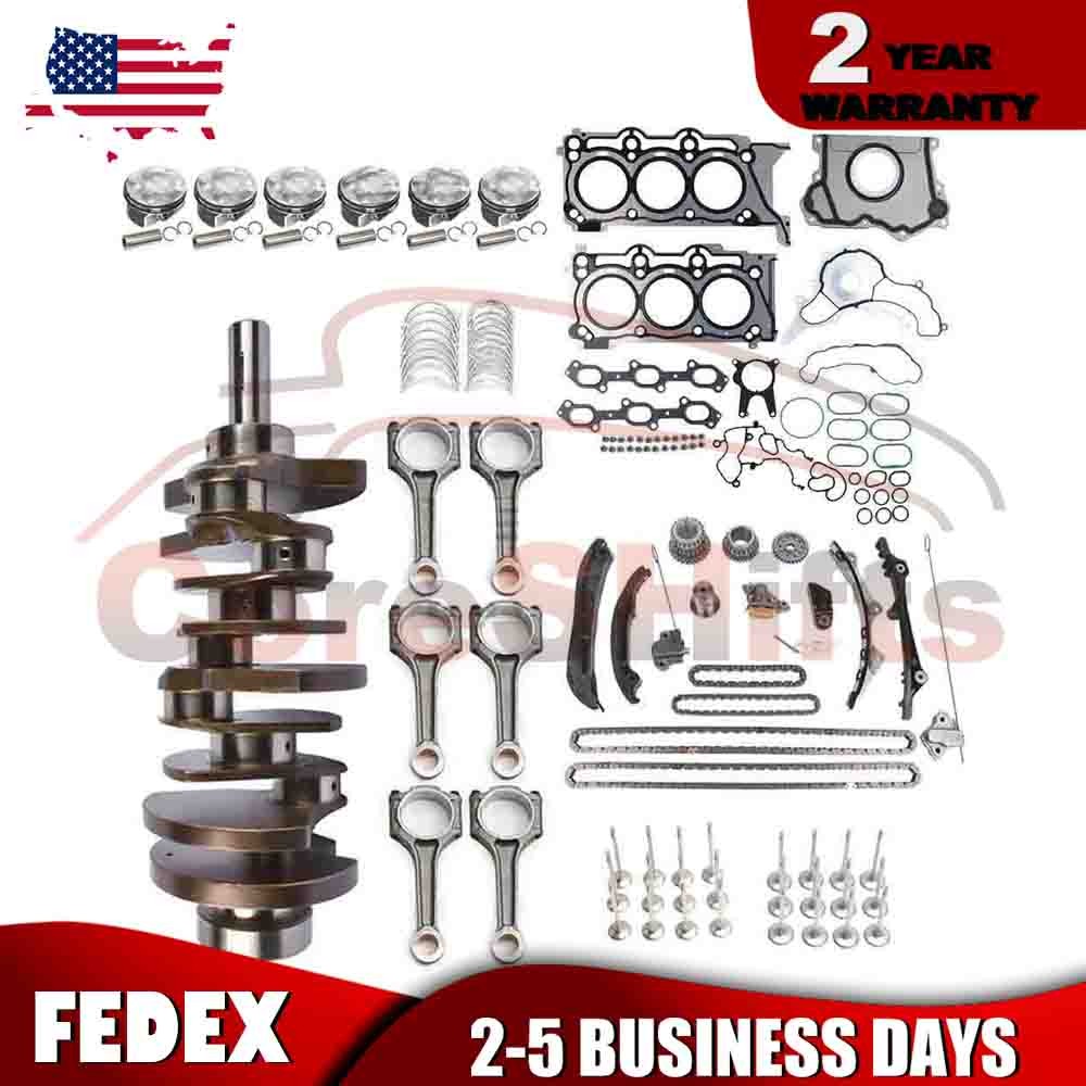 3.0TT V6 Gas Engine Overhaul Rebuild Kit w/ Crankshaft Rods Timing For Maserati