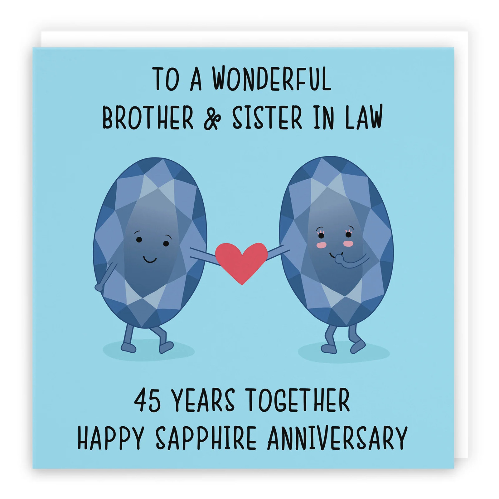 45th Brother And Sister In Law Anniversary Card Iconic