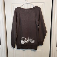 Harley Davidson J. America Mens Gray Pullover Sweatshirt Size SM Kangaroo Pocket