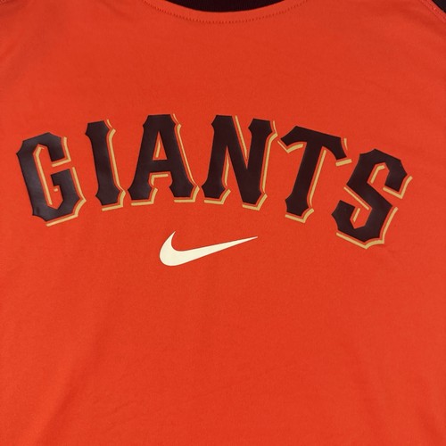 SF Giants Nike Baseball Dri Fit MLB Long Sleeve Shirt XL Authentic On Field NWOT - Picture 4 of 13