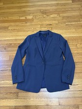 Banana Republic Women s Size 10 Navy Long Lean Blazer - One Button Jacket