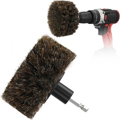 Leather Carpet Brush DkOvn Horse Hair Drill Attachment for Upholstery