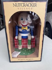 Humpty Dumpty Nutcracker Village 12" Wood 10th Anniversary Vintage 2002 NIB