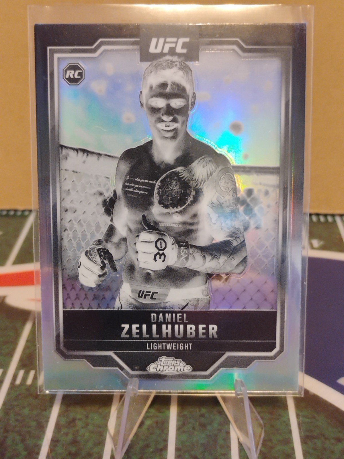 2025 Topps Chrome UFC #189 Daniel Zellhuber Negative Refractor