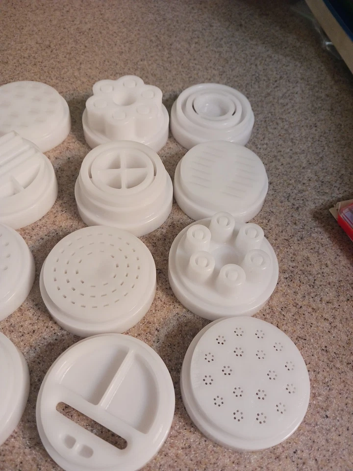 Peças de reposição Ronco Popeil Pasta Maker P400 ~ 12 discos de matrizes modeladoras - Imagem 2 de 4