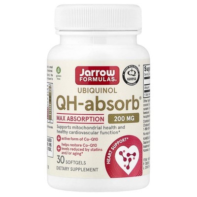 Ubiquinol, QH-Absorb , Max Absorption, 200 mg, 30 Softgels