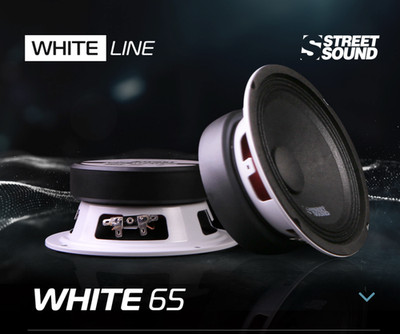 NEW!!! STREET SOUND WHITE65   6.5'' High Sensitivity Midrange Speaker, pair