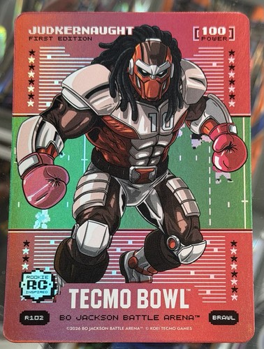 Bo Jackson Battle Arena Techmo Bowl Judkernaught Red Battlefoil #R102