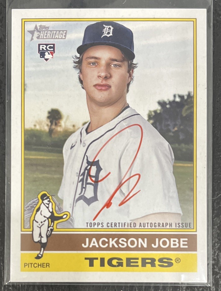 2025 Topps Heritage Jackson Jobe Real One Autograph Red Ink 1/76 JJO