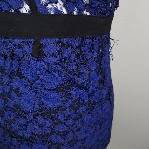NBD Spitzen Cutout Neckholder Mini Party Kleid Korsett Rücken dunkel royalblau Gr. S/XS - Bild 12 von 23