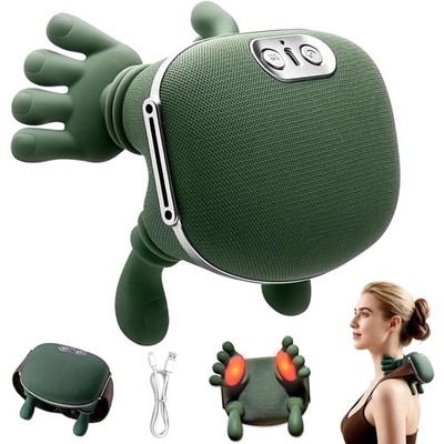 Elektrisches Nackenmassagegerät kabellos Wärme 4D Schulter Rücken Sport