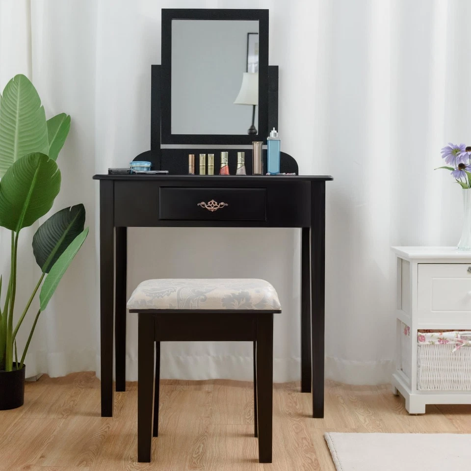 梳妆台凳套装,适用于卧室梳妆台家具带大号36... — 第 3/4 张图片