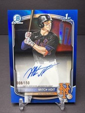 2025 Bowman Draft - Chrome Prospect Autographs Mitch Voit #CPA-MV Blue Refractor