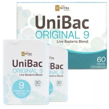 UniBac Original 9 Live Unified Bacteria Blend | Everyday Probiotic - Gut Health
