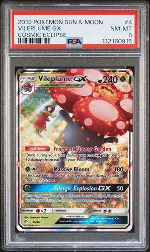 Vileplume-GX graded PSA 8 for sale on eBay