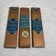Vintage EAGLE Turquoise Drawing 10 Leads In Boxes H, 2H, And 3H