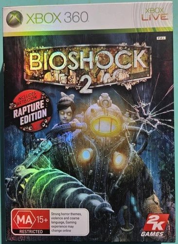 Bioshock 2 Rapture Edition Xbox 360 PAL Mint Disc w/ Manual + Book Complete 🆓📮