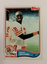 1982 Topps #508 Doug Williams Football Card Tampa Bay  1st Black QB Start Win SB
