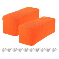 2 StüCk Stretch-ArmlehnenbezüGe,Couch-ArmlehnenbezüGe Mit Drehnadel,Orange