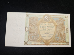 Poland 50 Zlotych 1929 Bank Polski Pre WWII High Denomination Note P-502 UNC