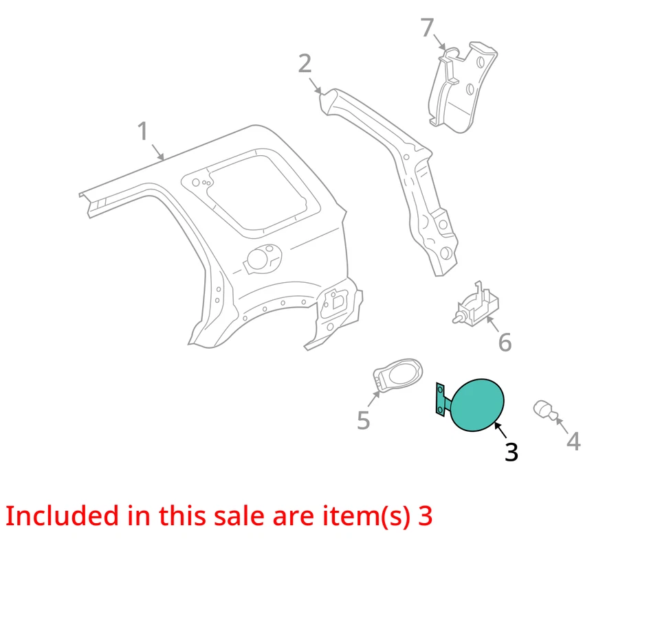 ADEQUADO PARA 05-07 FORD ESCAPE/MERCURY MARINER PORTA DE COMBUSTÍVEL 5L8Z78405A26AA - NOVO FABRICANTE DE EQUIPAMENTO ORIGINAL - Imagem 3 de 4