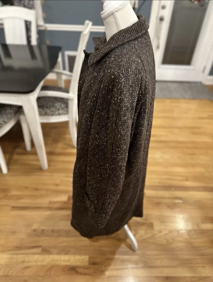 Gabardina vintage de tweed marrón Hardwick Clothes  Foto 4 de 4