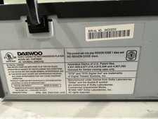 Daewoo DV6T834N VHS DVD Combo Player VCR with Remote and Cables