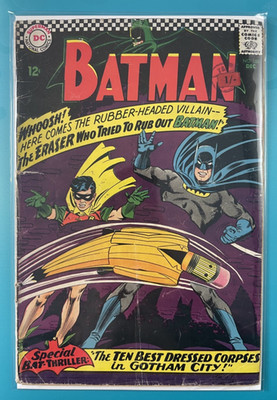 Batman #188 (DC Comics December 1966) 1st App Eraser: ''Good'' + Bagged/Boarded