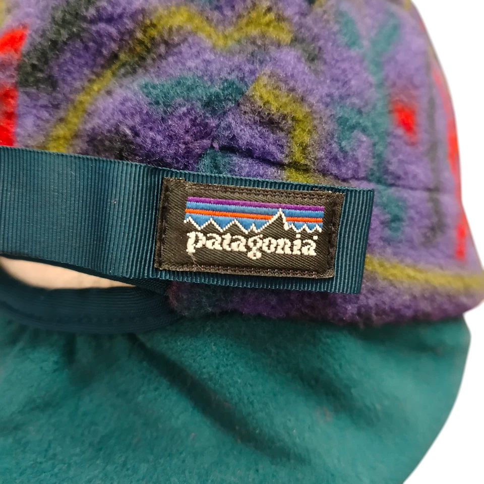 ВИНТАЖНЫЙ Patagonia шляпа крышка ремень назад мужчин большой наушник зимняя утка США 90-х - Изображение 4 из 4