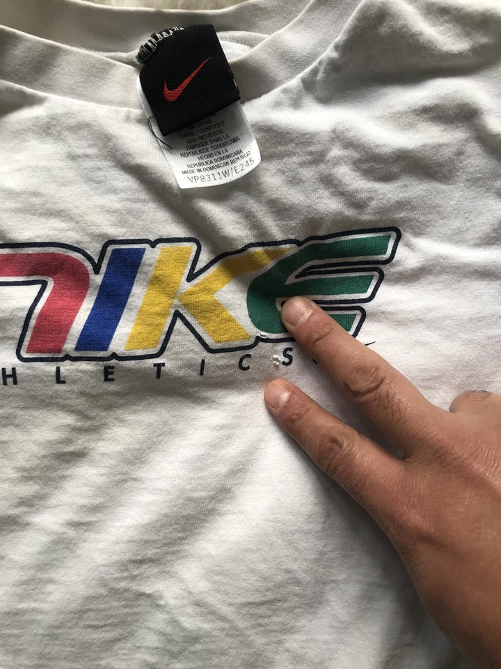 VINTAGE NIKE T SHIRT KIDS Y2K BLACK LABEL WHITE TEE RETRO SIZE MEDIUM (5-6) - Image 4 of 4