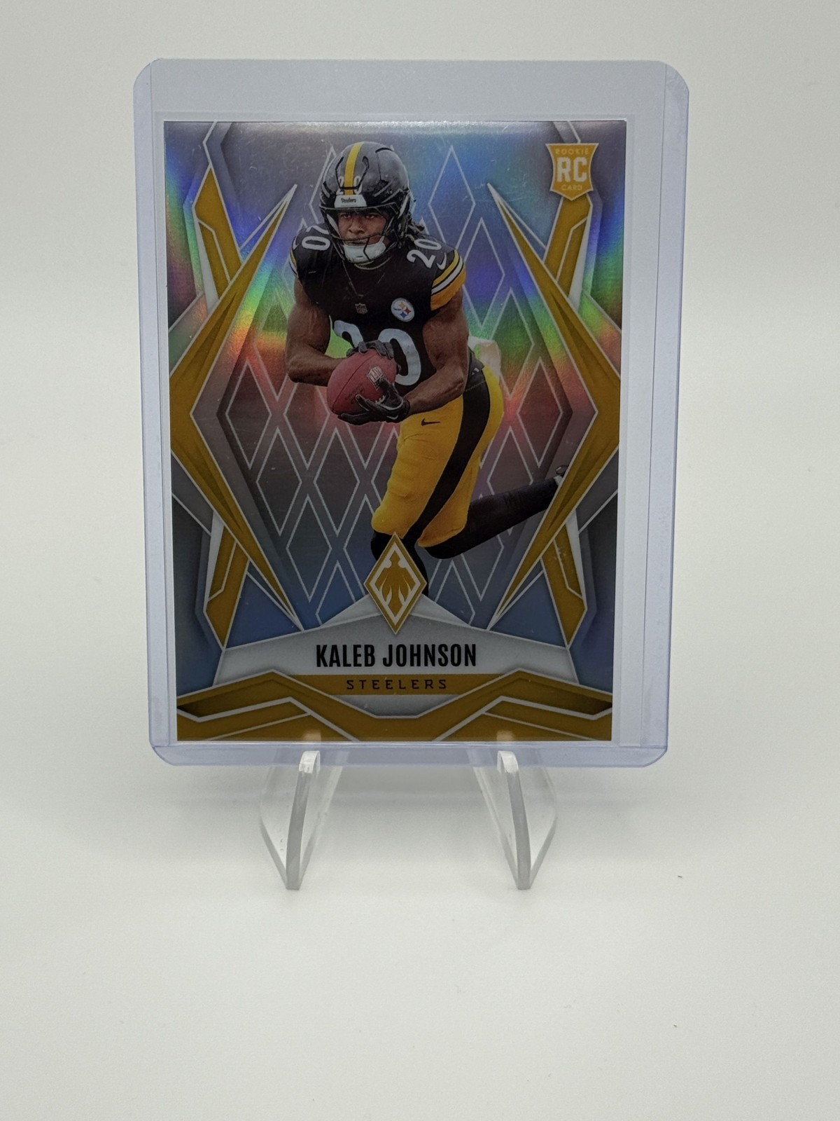 2025 Panini Phoenix- Kaleb Johnson #182 Silver Prizm Pittsburgh Steelers (RC)