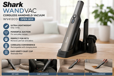 Shark WANDVAC WV412CO Cordless Handheld Vacuum Pet Home Car Open Box