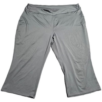 Reebok Capris Athletic Pants Women's Size 22W Green Stretch Performance Workout