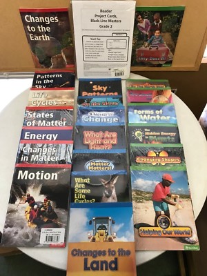 Class Set GR 2 SCIENCE LEVELED READERS + TEACHER GUIDE Below/On/Above Harcourt-N
