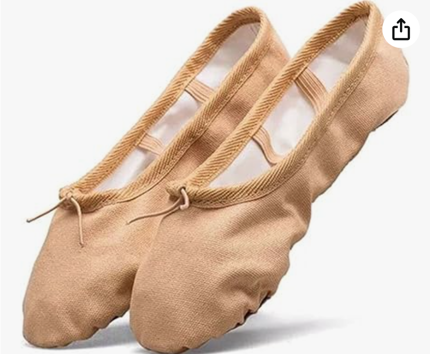 SAOLA Orangetime Pantofole Balletto per Ragazze Classiche Suola Spaccata Tela Danza Ginnastica