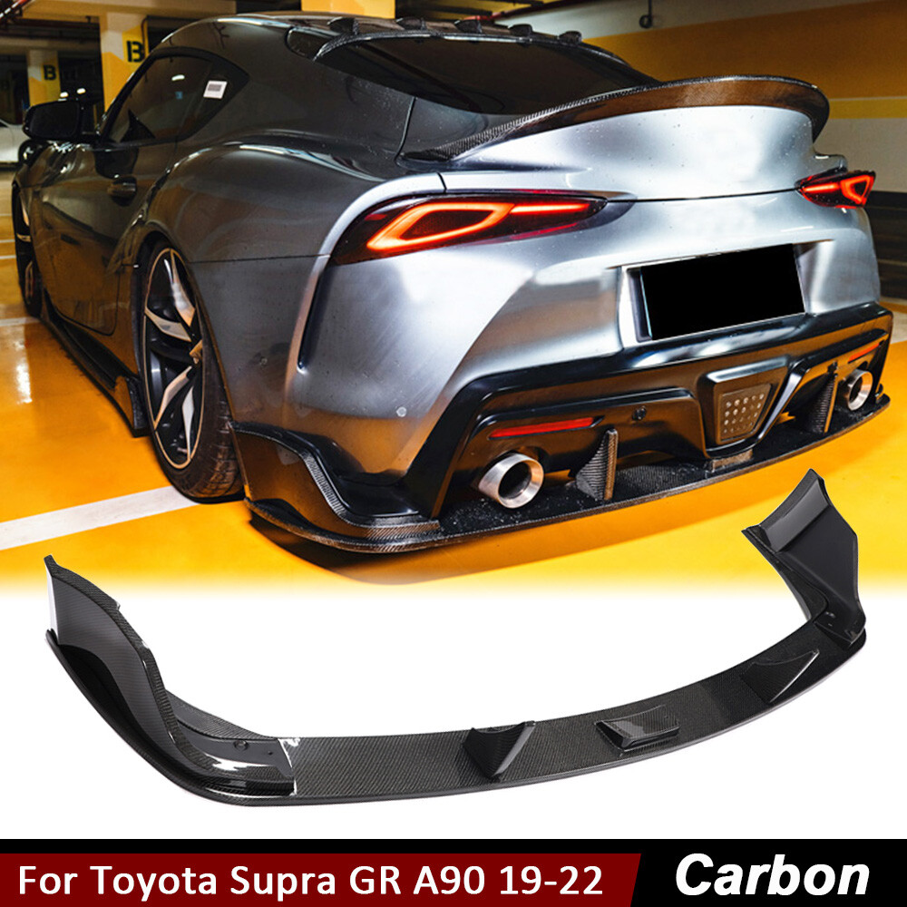 For Toyota Supra GR A90 2019-2022 CARBON FIBER Rear Bumper Diffuser Lip Spoiler