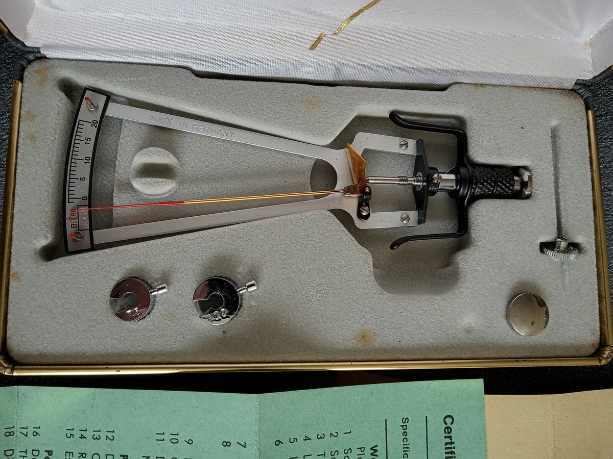 Vintage Prof. Schioetz Tonometer Improved 1955 Original Paperwork CASE