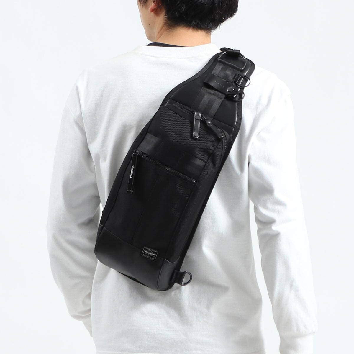 Yoshida Bag PORTER HEAT ONE SHOULDER BAG Black 703-08000 MADE IN JAPAN