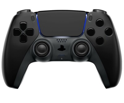 Soft Black Custom Pro Wireless UN-MODDED Controller compatible with PS5