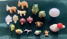 17 FARM ANIMALS DOLL HOUSE ONYX GLASS PLASTIC FROG DONKEY TURTLE MORE DOG CHIC