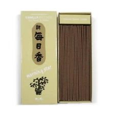 Japanese Nippon Kodo Morning Star VANILLA Incense 200 Sticks and Incense Holder