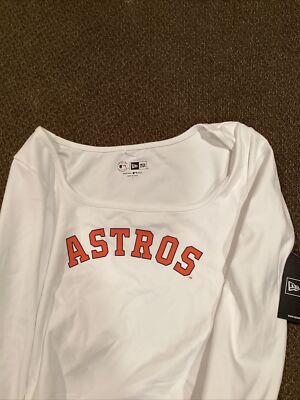 Houston Astros New Era Crop Top Long Sleeve Tee Womens S New With Tags