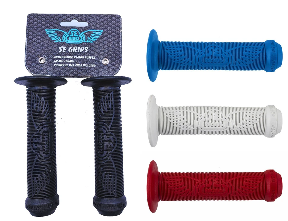 SE BIKES WINGS Flanged Grips Comfort & Control BMX Bike Choose Color - Image 2 of 3